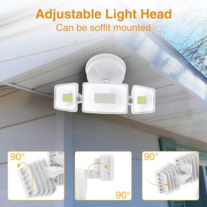 Onforu 75W Flood Lights Outdoor, 7000LM Brightness Security Lights Switch - Image 6