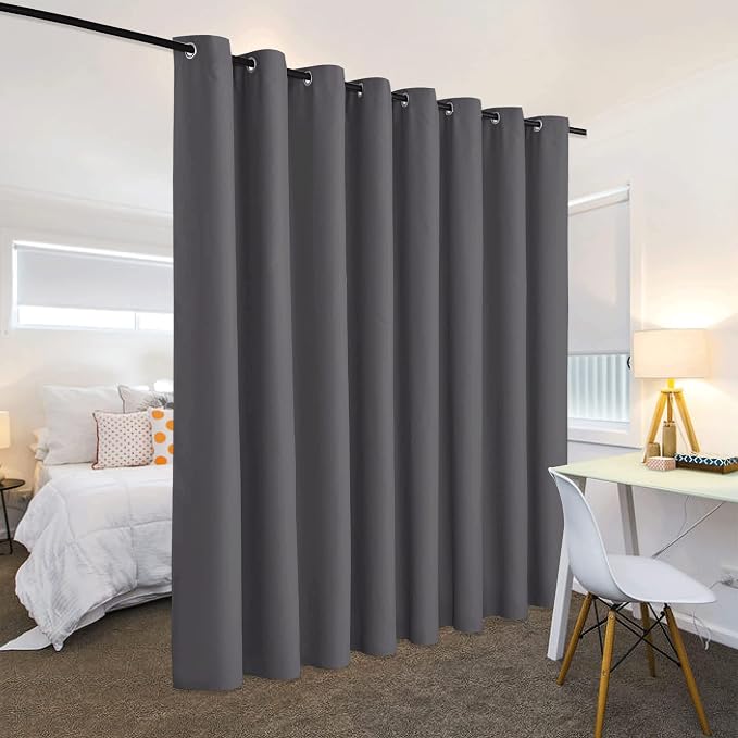 RYB HOME Extra Wide Curtains for Divider Room Separation Soundproof Temporary - Image 3