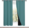 NICETOWN Sea Teal Full Shade Curtain Panels, Sea Teal, Pair of Thermal by NICETOWN