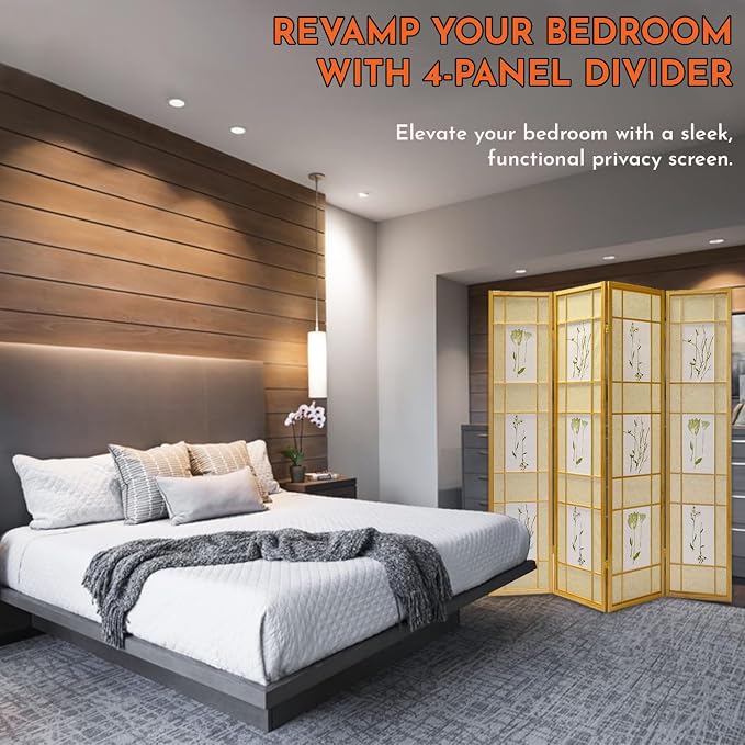 Legacy Decor 4 Panels Room Divider - Image 7