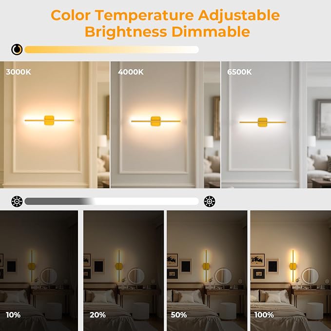 GvvooHome Battery Operated Wall Sconce Detachable 360°Rotate, Wireless Wall - Image 4