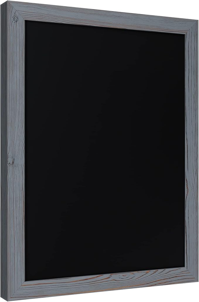 Rustic Grey Magnetic Wall Chalkboard, Large Size 18" x 24", Framed Chalkboard - Image 9