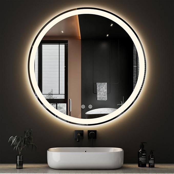 DUMOS 36 Inch Round LED Bathroom Mirror by DumosLifestyle
