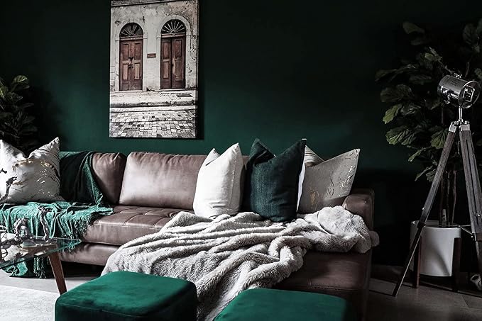Dimoon 394''x17.7'' Dark Green Peel and Stick Wallpaper Contact Paper Modern - Image 7