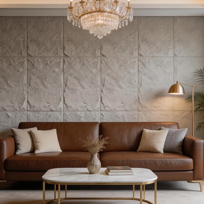 BEAUTYPEAK 3D Faux Stone Wall Panels, Home & Office Accent Wall, Easy Install - Image 5