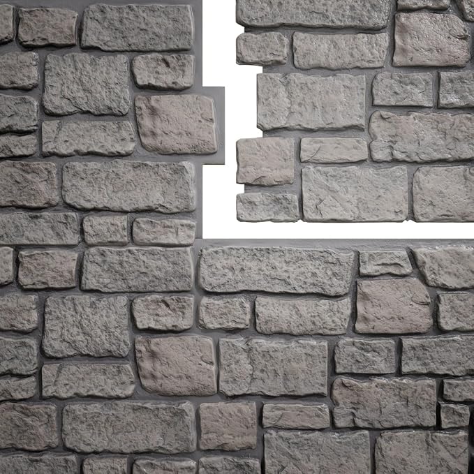 EverStone Cobblestone Faux Stone Panel, Morning Dove Color - Image 9