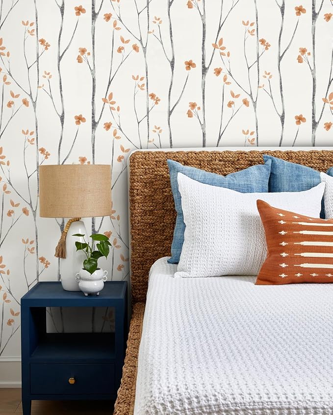 Timeet Peel and Stick Wallpaper Boho Floral Wallpaper Tree ContactPaper - Image 6