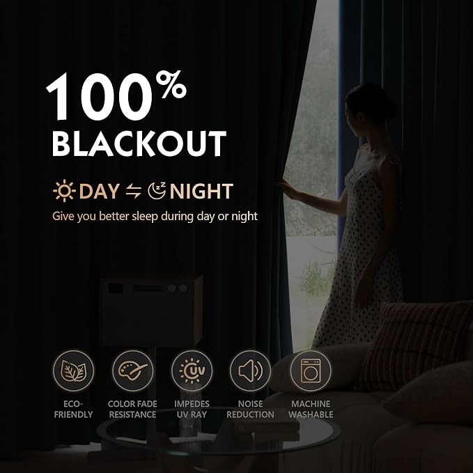 FMFUNCTEX 100% Blackout Curtains - Image 4