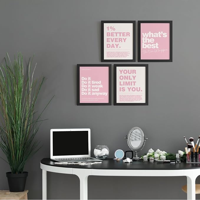DSHFG Motivational Inspirational Office Wall Art Decor Prints Set of 4 - Image 4