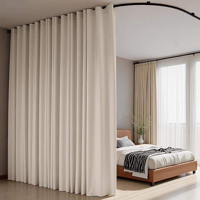 Room Divider Curtains Flexible Ceiling Tracks Set Curtain Track Ceiling Mount - Image 6
