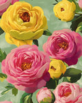 BOKEBEVE Extra Long Pink Floral Wallpaper Stick Peel Large Print Flowers by BOKEBEVE