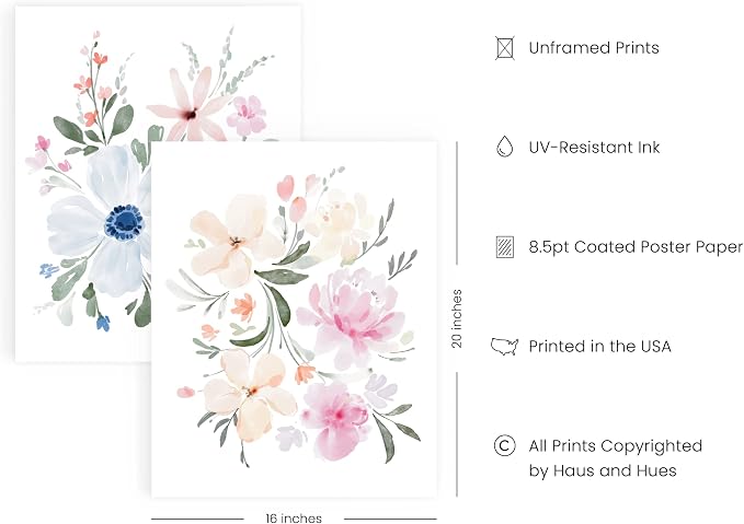 HAUS AND HUES Bouquet Set Art Print Set of 4 16x20 - Image 2