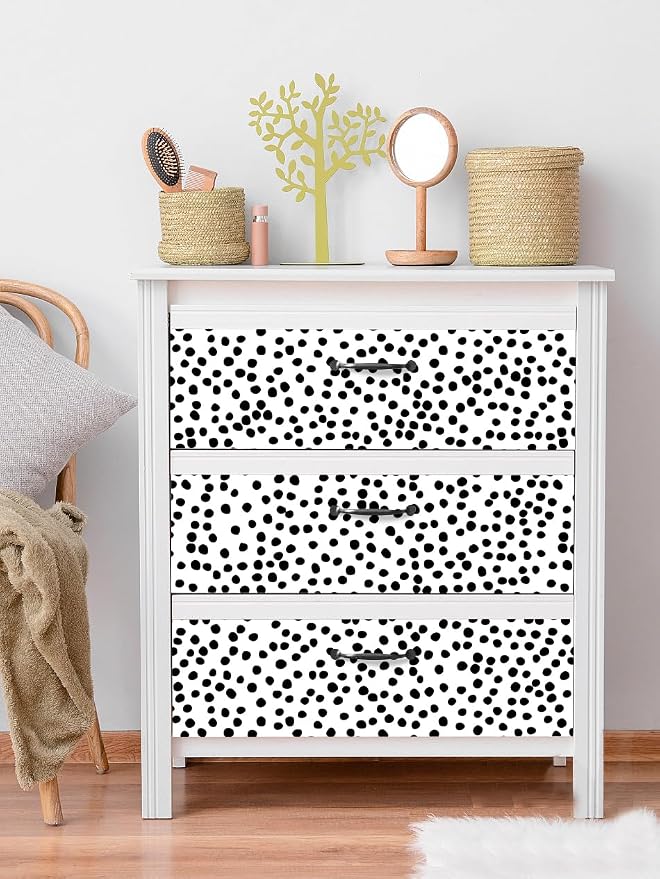 Jeweluck Peel and Stick Wallpaper Polka Dot Wallpaper Stick and Peel 17.7” x - Image 8