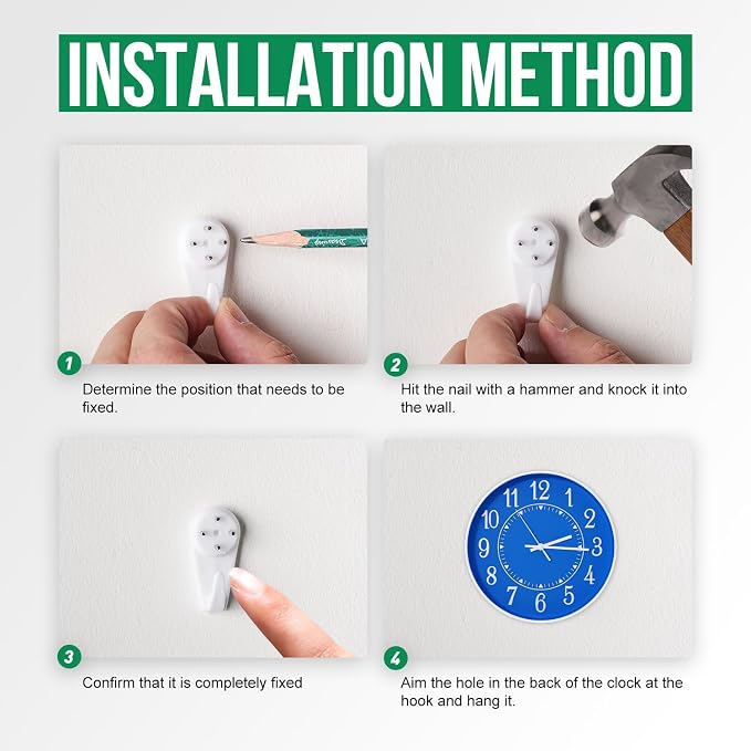 Wall Clock Modern Non-Ticking Battery Operated Silent Wall Clocks Simple Style - Image 9
