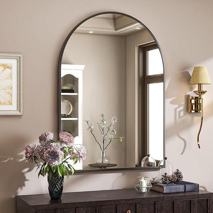 VooBang Arched Wall Mirror, 30 x 38 inch Arch Bathroom Mirror, Wall Mounted - Image 3