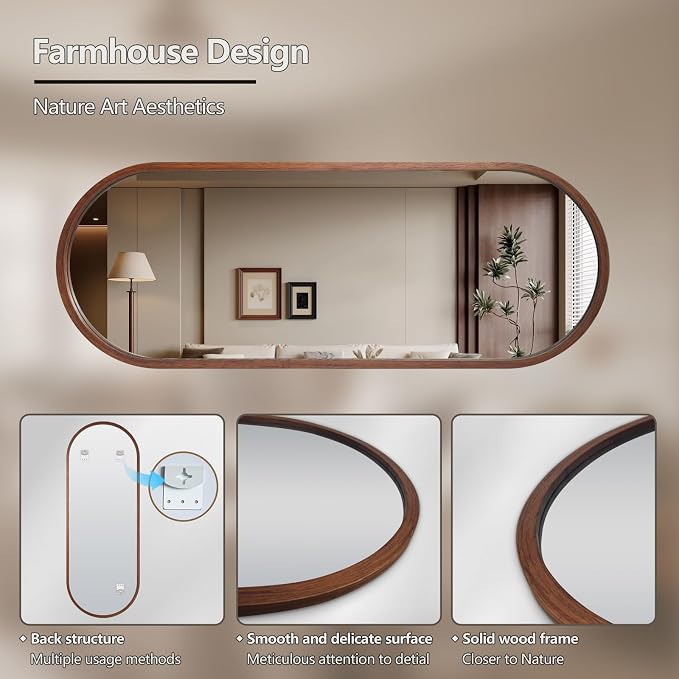 Oval Full Length Mirror, Large Wall Mirrors - Image 5