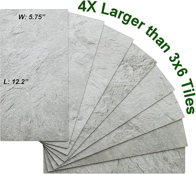 AULIGET 2-Piece Light Slate Peel and Stick Backsplash Wall Tiles, Laundry Room - Image 3