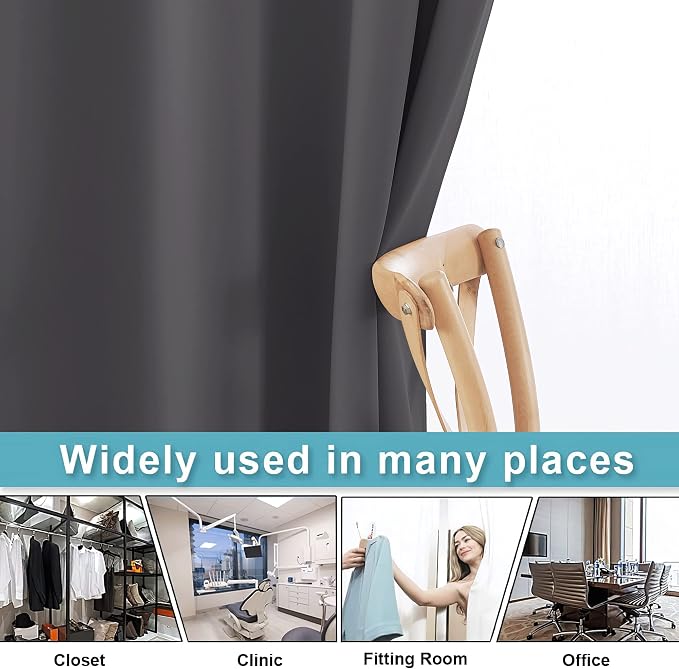 RYB HOME Privacy Curtain for Sliding Glass Door, Light Block Noise Reduce - Image 5