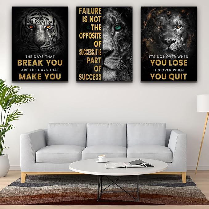 Motivational Wall Decor Art Inspirational Canvas Poster Print Inspiring Quotes - Image 2