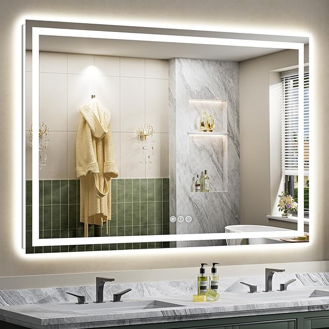 Briivue 66x40 Inch LED Bathroom Mirror by Briivuemodernmirrors