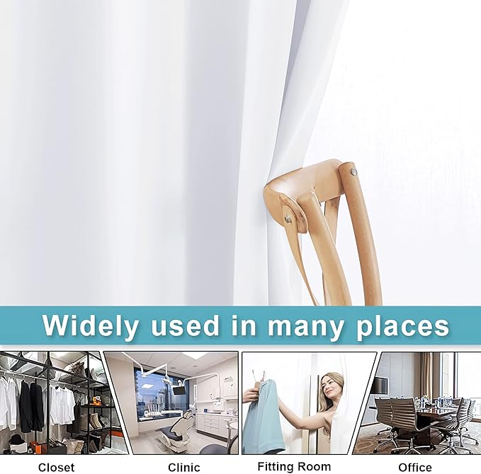 RYB HOME Room Dividers Curtains White - Image 5