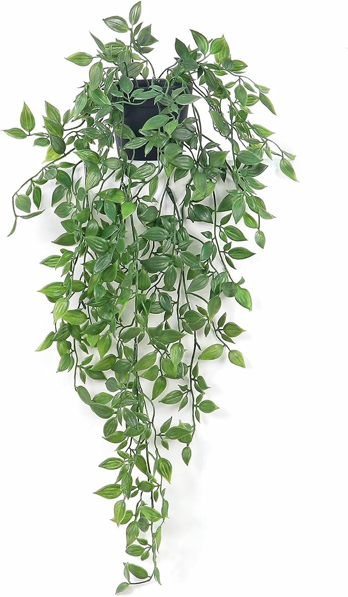 Fake Hanging Plants Artificial Small Potted Plants Mandala Leaves Faux Vines by Season2Season