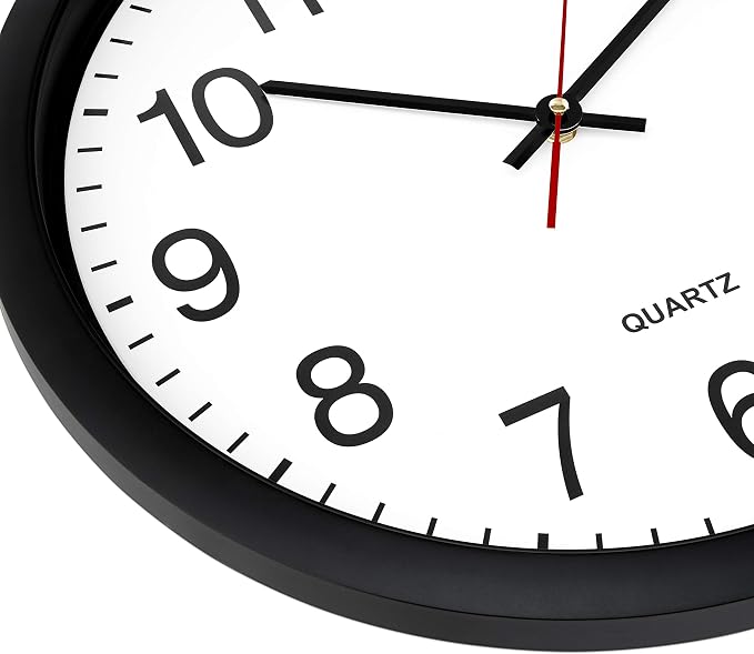 Bernhard Products Black Wall Clock Silent Non Ticking - Image 2
