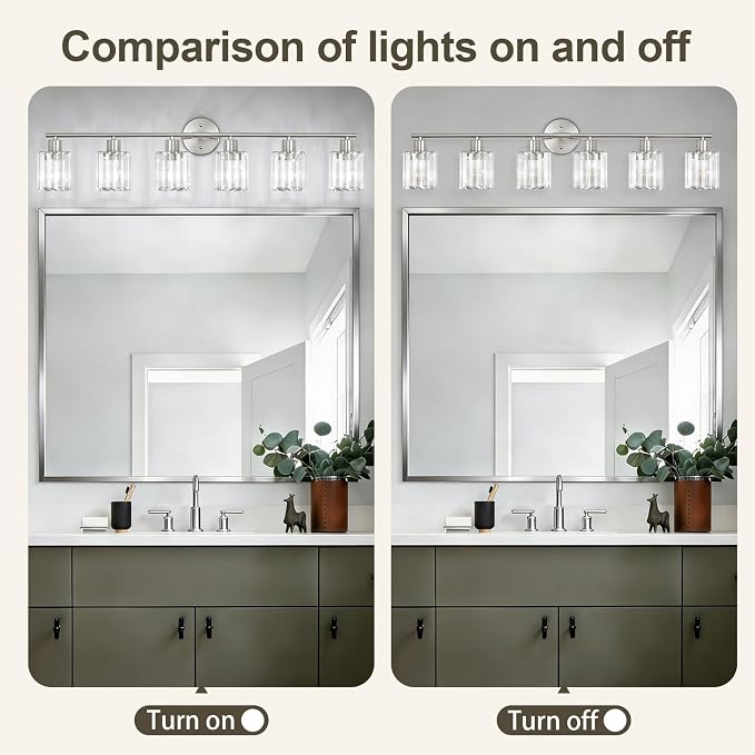 Crystal Bathroom Light Fixtures, Bathroom Lighting Fixtures Over Mirror - Image 7