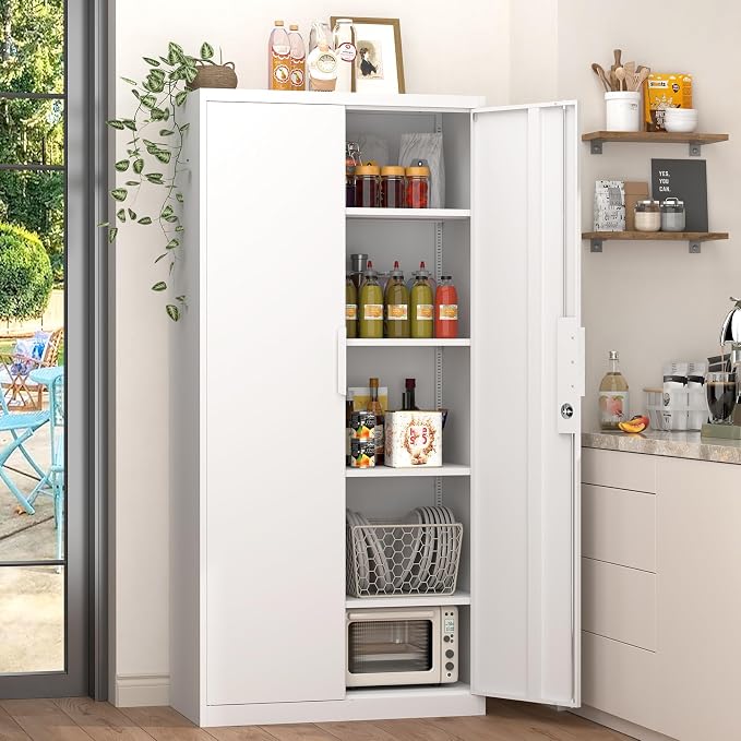 GREATMEET Metal Garage Storage Cabinets, Utility Cabinet - Image 2