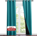 NICETOWN Peacock Teal Blackout Curtains 84 inches Long, Full Light Blocking by NICETOWN