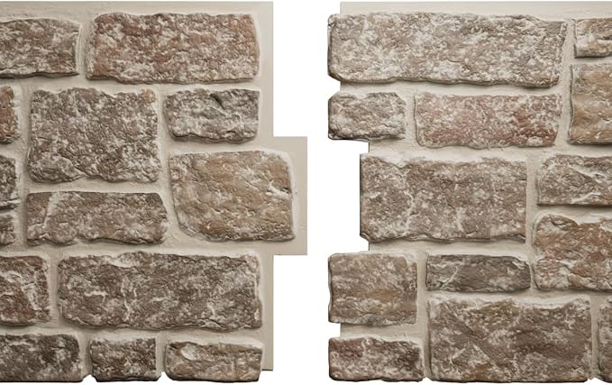 EverStone Cobblestone Faux Stone Panel, Flintstone Color - Image 8