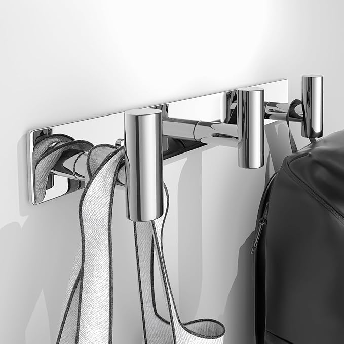 Wall Mounted Coat Rack-3 Hooks, Heavy Duty Stainless Steel Wall Hooks by VINHOLD