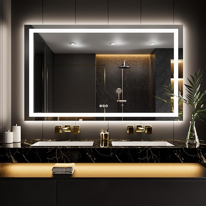 LOAAO 60"x32" LED Bathroom Mirror by LOAAO