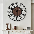 LEIKE Large Wall Clocks, Non Ticking, Battery Operated Rustic Round Modern Big by LEIKEWALLCLOCK