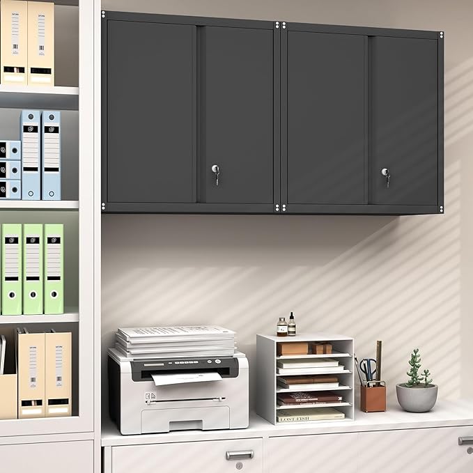 GREATMEET Locking Metal Wall Cabinets - Image 2