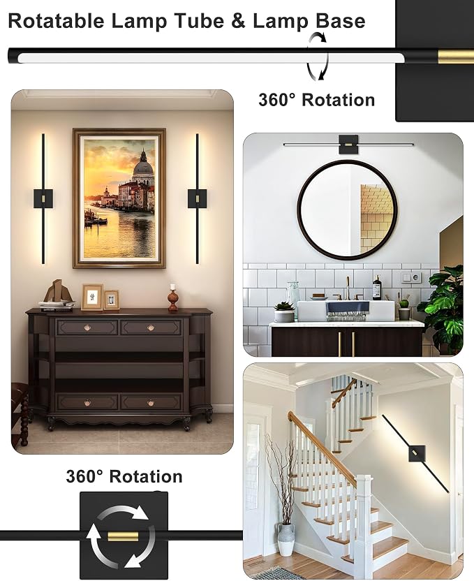 iThird Battery Operated Wall Sconce Set of 2: Rechargeable Wall Lights Wireless - Image 5