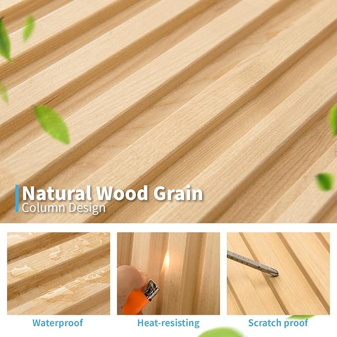 Art3d 4 Pc 96"x5.7" Wood Slat Wall Panel - Image 3