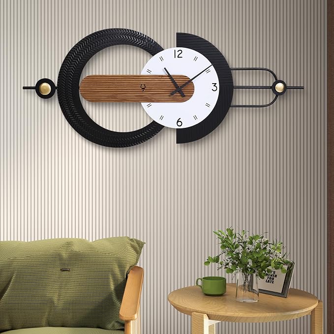 Modern Minimalist Wall Clocks, Silent Non-Ticking Battery Operated, by Wecreatemoderndesign