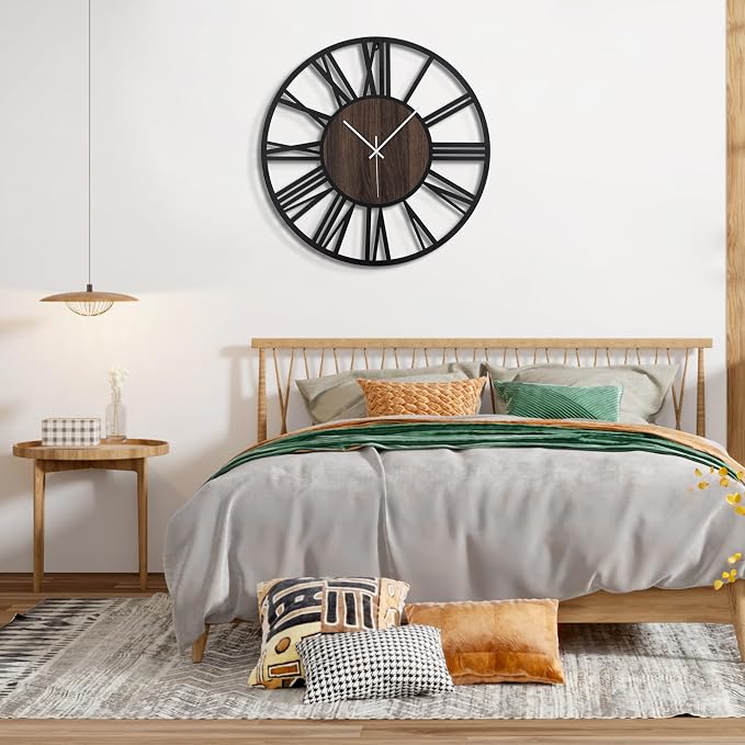 Large Wall Clock for Living Room Decor, 16 Inch Non Ticking Silent, Battery - Image 6