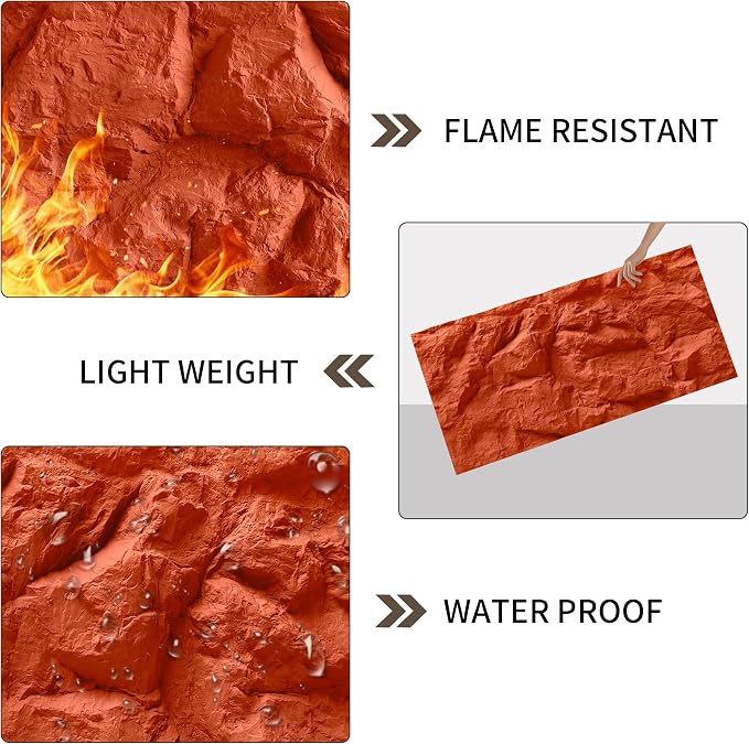 3D Faux Stone Wall Panels, Lightweight & Waterproof Accent Marble Rock Skin - Image 3