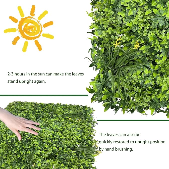 ODTORY Artificial Plant Wall Roll: 72 X144 in UV-Anti Ivy Privacy Fence Screen - Image 7