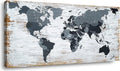 World Map Canvas Wall Art Decor Black Wall Decor Office World Map Wall Art by ZEYDRT