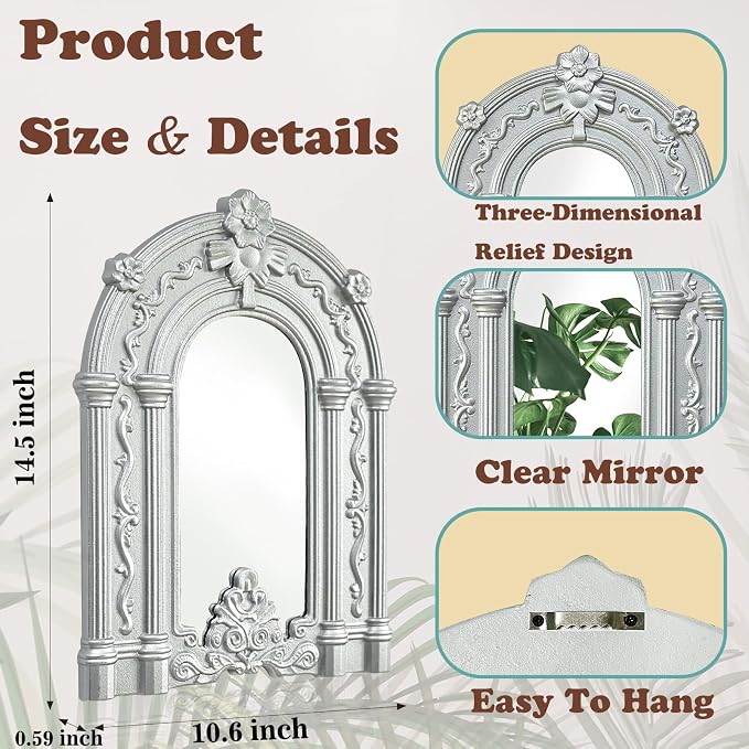 ZEXUIRU 2 Set. Rustic Wall Mirrors - Image 6