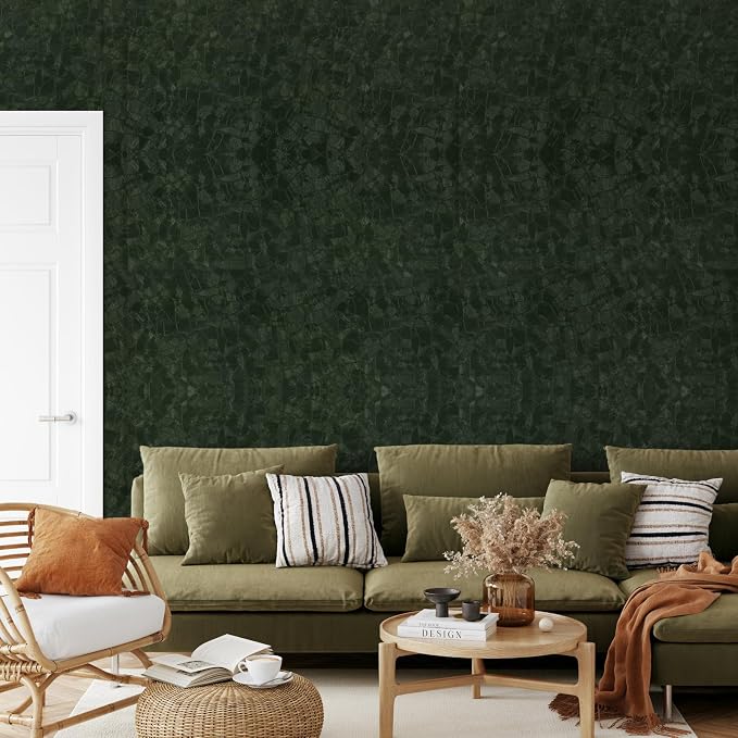 Dark Green Peel and Stick Wallpaper - Image 8