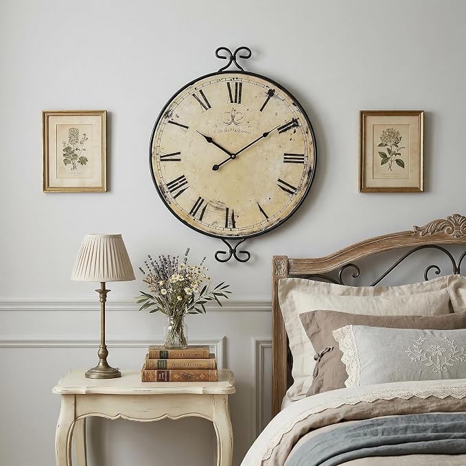 30 Inch Wall Clock for Living Room, Extra Large Farmhouse Wall Clock, Wrought - Image 8