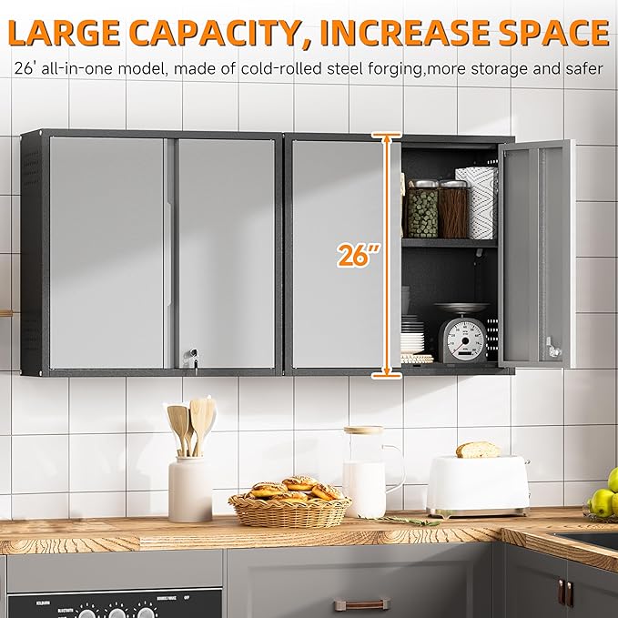 Garage Wall Cabinet, Metal Wall Cabinets - Image 4