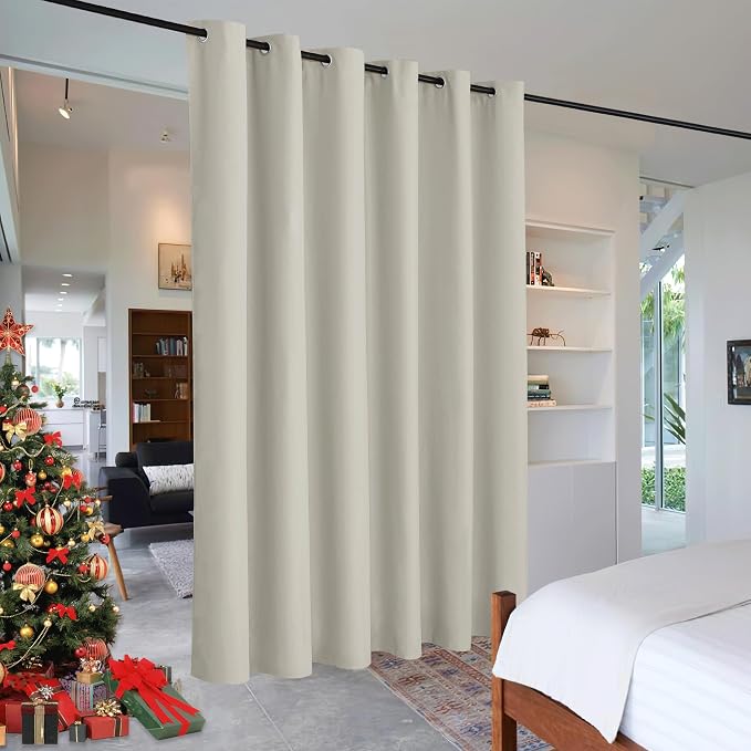 RYB HOME Extra Wide Curtains for Divider Room Separation Soundproof Temporary by RYBHOME