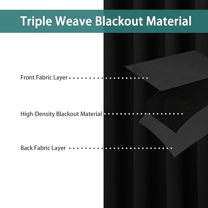 BONZER Extra Wide Room Divider Curtain Total Privacy Wall Noise Reducing - Image 2