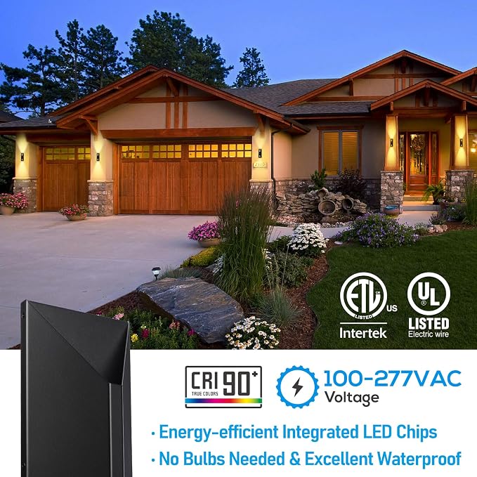 LEONLITE 5CCT Dimmable LED Up Down Wall Light, CRI 90+, IP65 Waterproof - Image 8