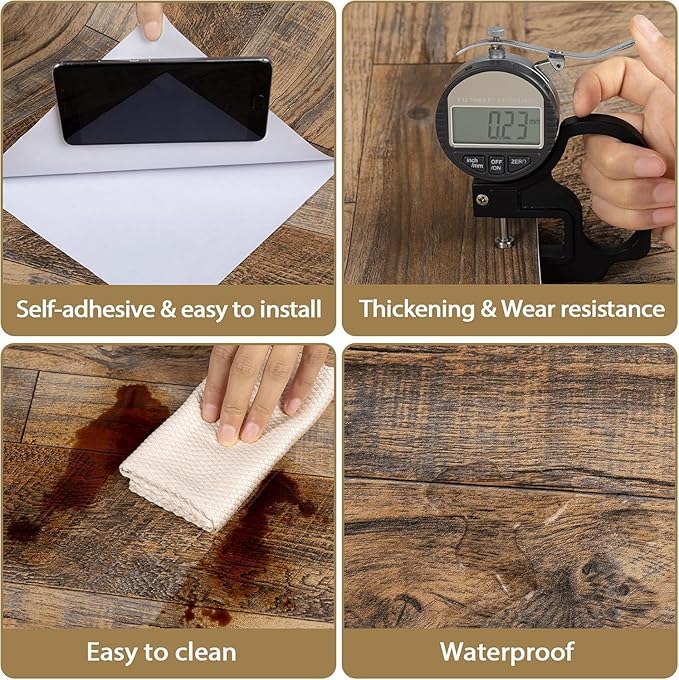 TANONE Wood Contact Paper Kitchen Peel and Stick Wallpaper, Self Adhesive - Image 5